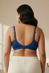 Zivame True Curv Double Layered Non Wired Full Coverage Super Support - Navy Peony — thumbnail 2